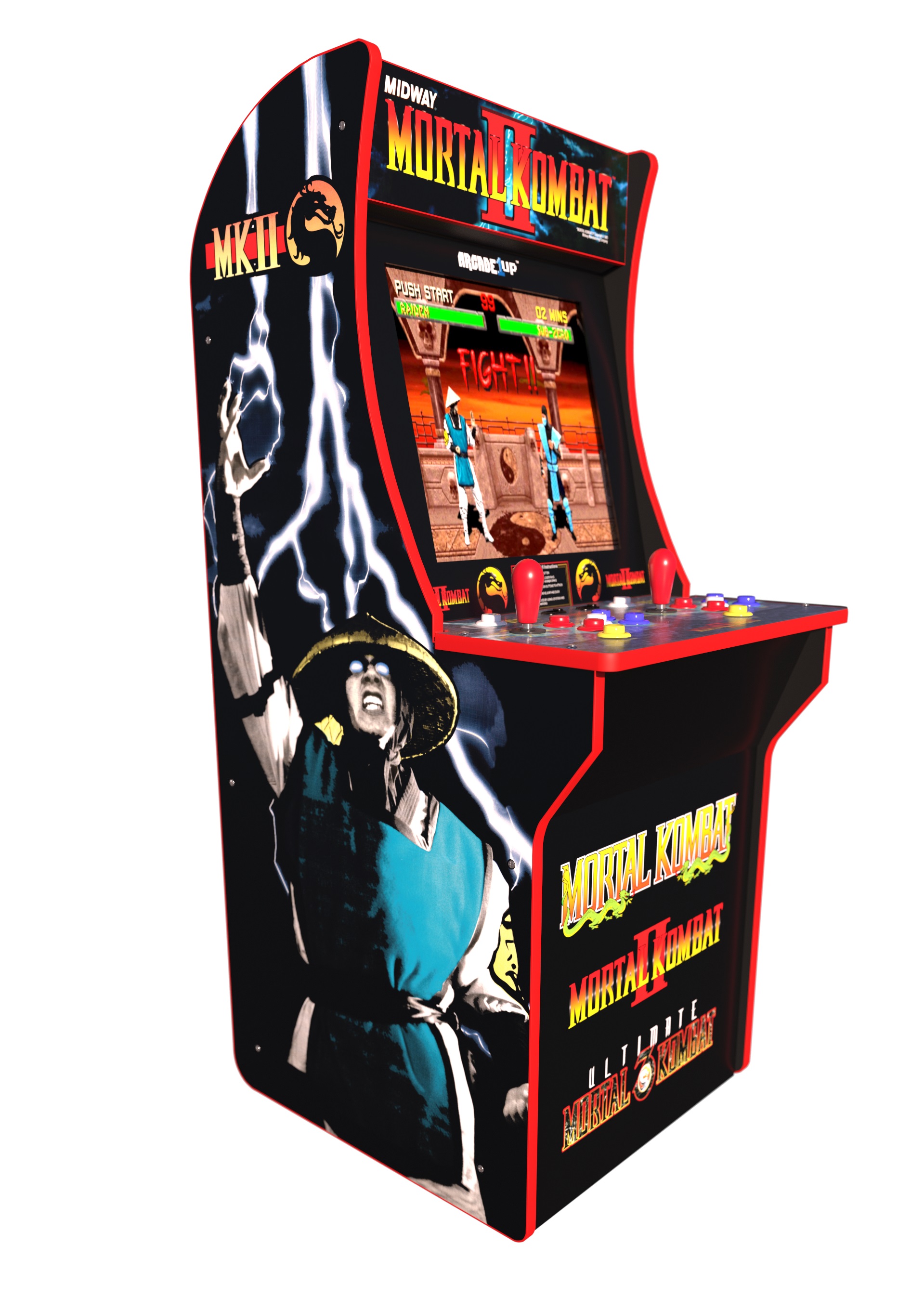 Mortal Kombat Arcade Machine Arcade1up 4ft Includes Mortal Kombat I Ii Iii 199 Walmart