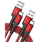 USB-C to USB A Cable 3.1A Fast Charging [2-Pack 6.6ft]+Free Shipping $6.99+Amazon