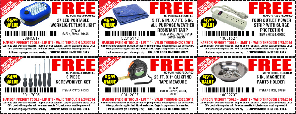 Harbor Freight Tools Coupons Promo Codes 12222 Deals