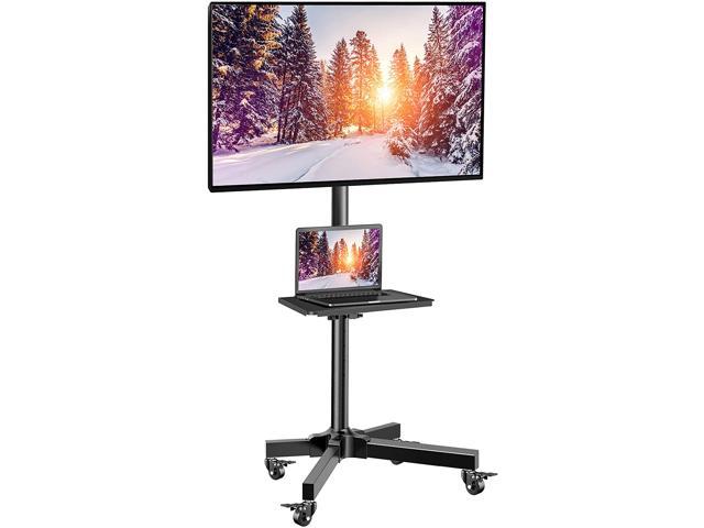 Mobile TV Cart with Wheels for 23-55" LCD LED OLED Flat Curved Screen Outdoor TV Height Adjustable Shelf Cart Floor Stand Holds Up to 55 lbs Mobile Monitor Stand $43.99