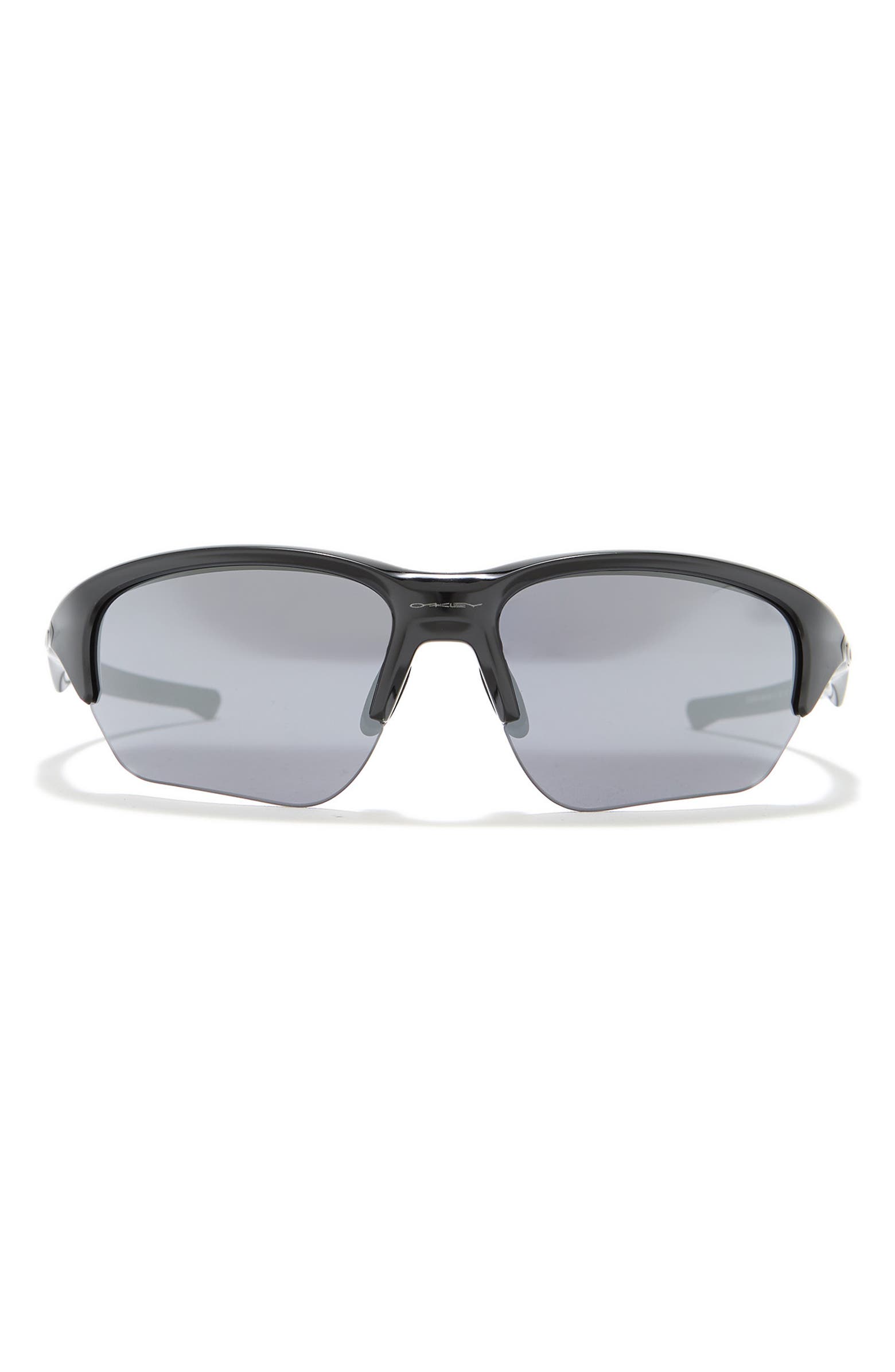 OAKLEY 64mm Half Frame Sunglasses Polished Black / Black Iridium $47.98