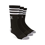 adidas 3-Pack Roller 2.0 Crew Socks in Black at Nordstrom $11 Free Shipping