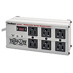 Tripp Lite ISOBAR6Ultra Isobar 6 Outlet Surge Protector Power Strip, 6ft Cord, Right-Angle Plug, Metal, Lifetime Limited Warranty &amp; $50,000 Insurance White $64.90