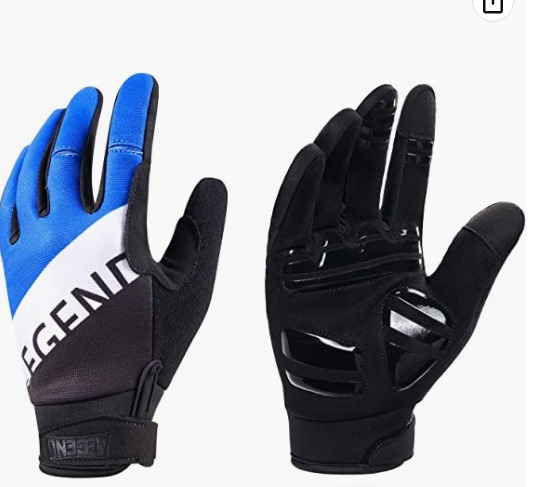 Aegend Adjustable Lightweight Cycling Gloves Touch Screen, Non-Slip Full Finger Mountain Bike Gloves - $4.99