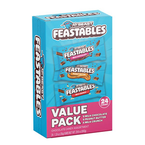 Feastables Milk Chocolate Bars 24 Variety Pack only $7.91 @ Sam's Club YMMV