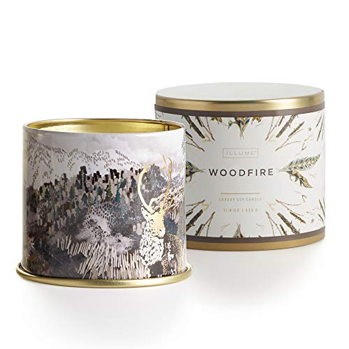 ILLUME Woodfire Soy Candle, Vanity Tin, Brown, 11.8 oz. $15.33