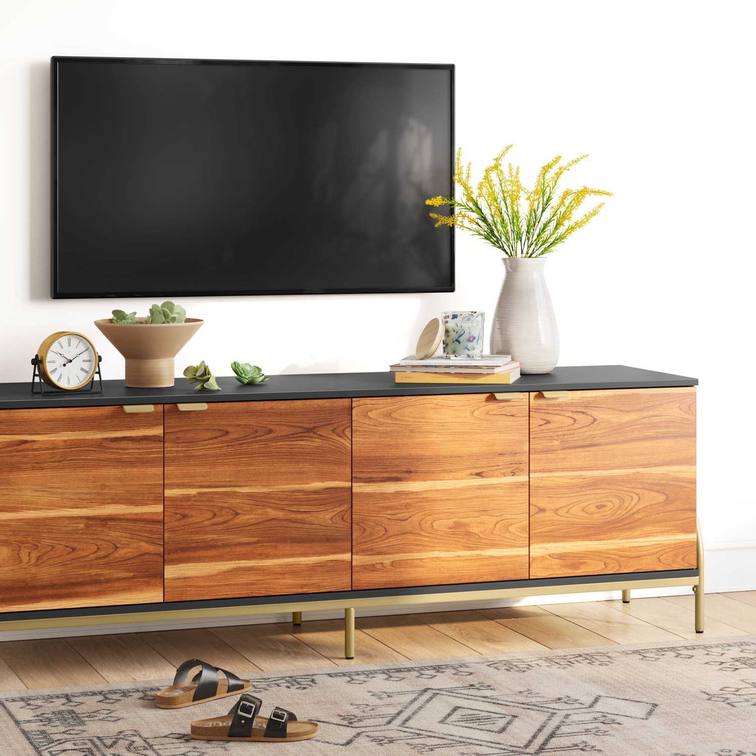 Summerville TV Stand for TVs up to 60" Brown - Threshold™ $225.00 When Purchased Online +Free shipping - Exclusions Apply at Target