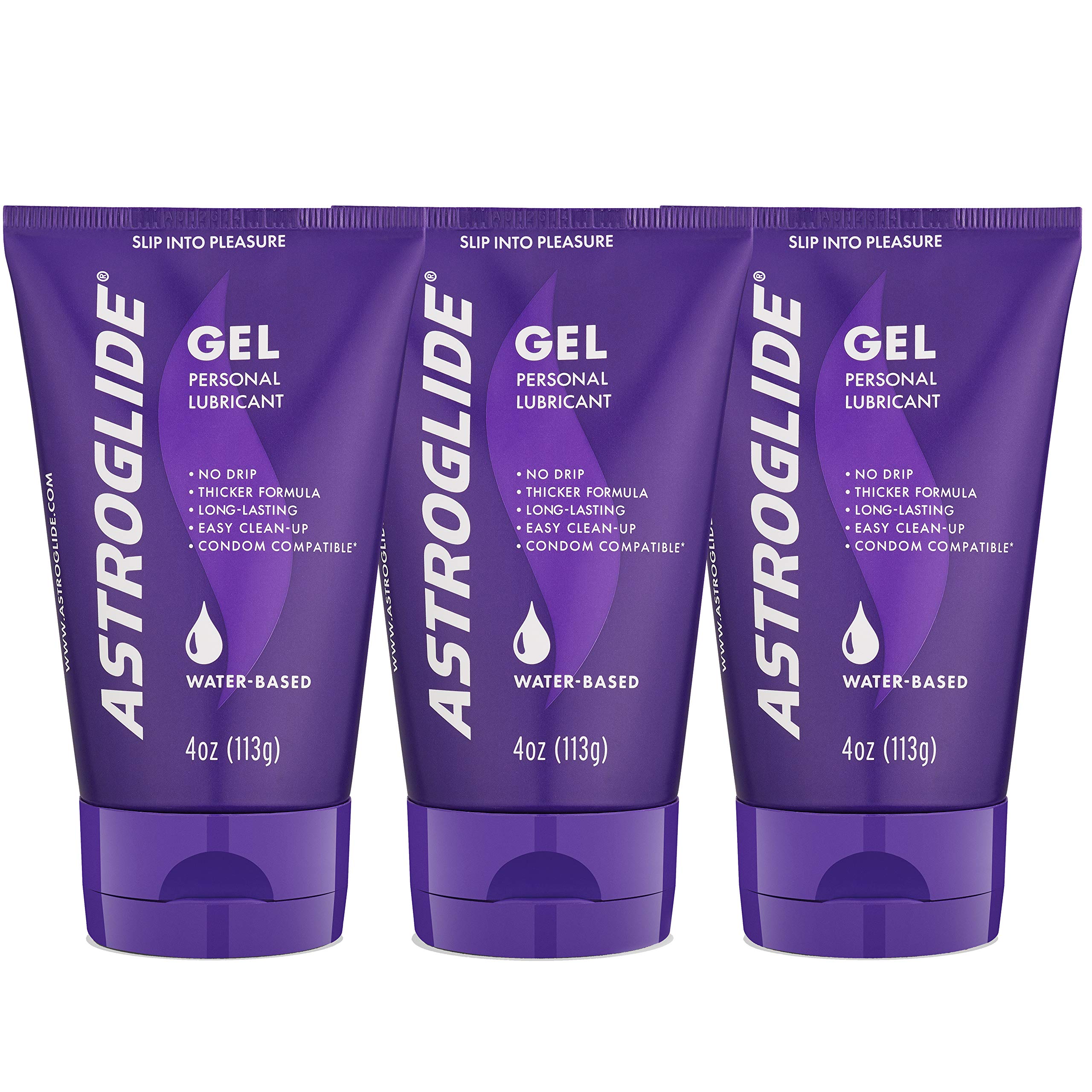 Astroglide Water-Based Personal Lubricant Long-Lasting Sex Gel 4 oz. 3-pack Condom Compatible Lube Made in the USA $7.18 shipped Amazon Prime
