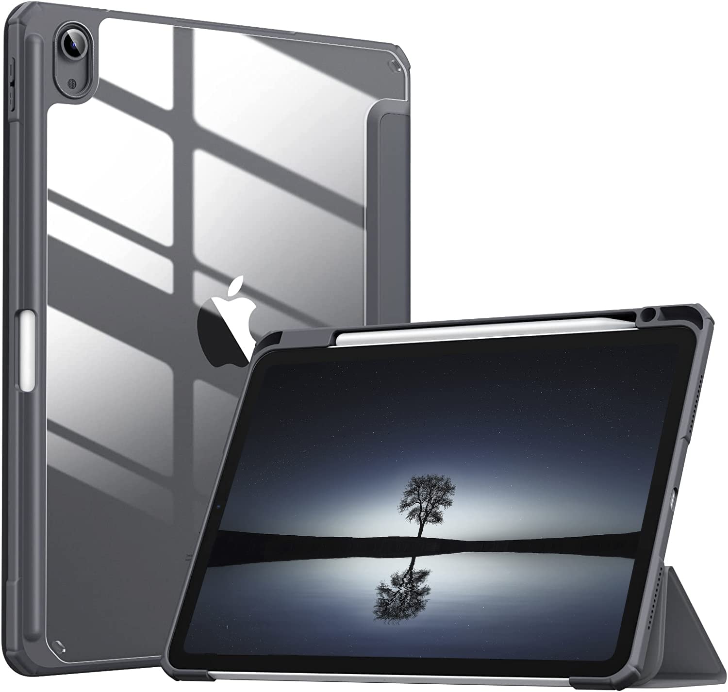 MoKo Case Fit iPad Air 5th/4th Generation 10.9 Inch 2022/2020 with Pencil Holder [Support 2nd Gen Pencil Charging & Touch ID] Space Gray $7 shipped Amazon Prime