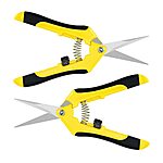 iPower 6.5 Inch Gardening Scissors Hand Pruner Pruning Shear with Straight Stainless Steel Blades, Yellow, 2-Pack $4 shipped Amazon Prime