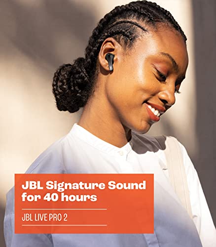 JBL Live Pro TWS 2: 40 Hours of Playtime, True Adaptive Noise Cancelling, Smart Ambient, and Beamforming mics (Black) for $99.95