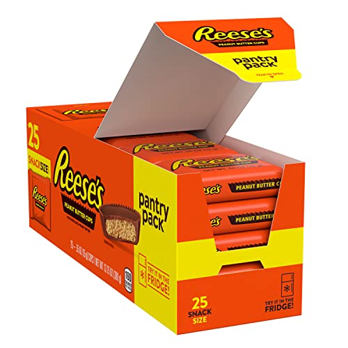 REESE'S Milk Chocolate Peanut Butter Cups Snack Size Candy, 13.75 oz Pantry Pack (25 Pieces) $5.88