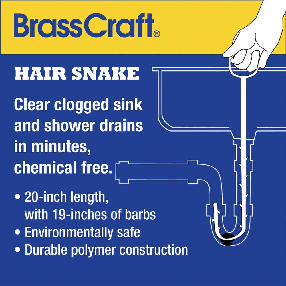 20" BrassCraft Plastic Hair Snake