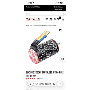 Arrma BLX3660 3200kv Brushless Motor $14.99