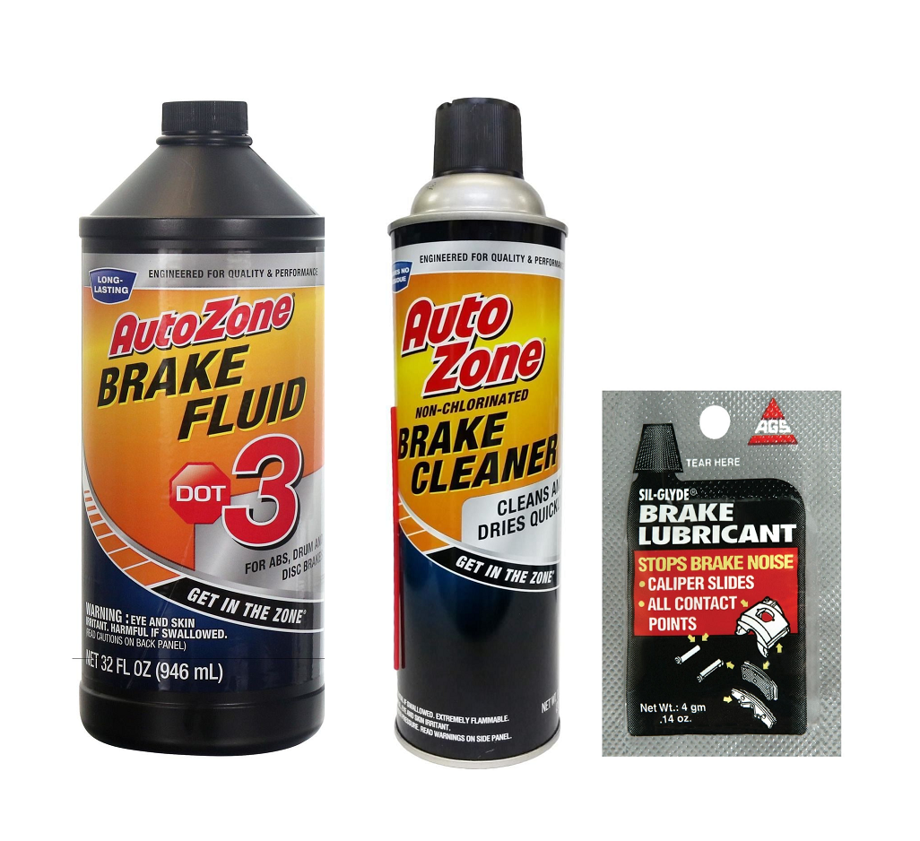 32-oz AutoZone DOT3 Brake Fluid + 14-oz Brake Cleaner + 0.14-oz
