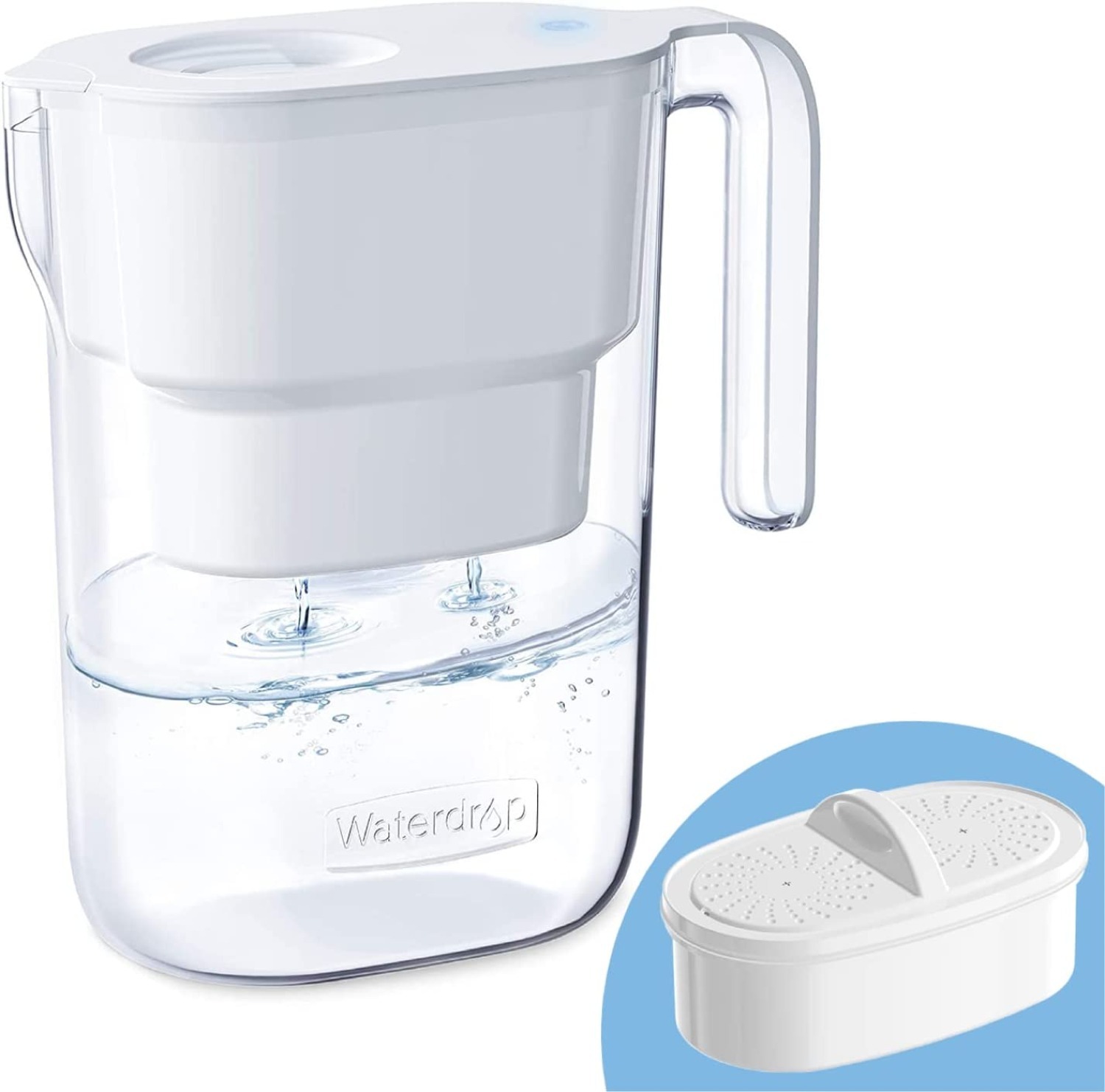 5Cup Waterdrop Water Filter Pitcher w/ 1 Filter (4 Colors) 15 + Free