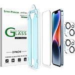 2-Pack amFilm OneTouch Glass Screen Protectors for iPhone 11/12/13/14 from $4.80 &amp; More