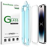 amFilm OneTouch Glass Screen Protectors: iPhone 14, 13, 12, 11 $6 &amp; more