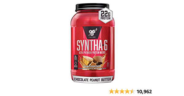 BSN SYNTHA-6 Whey Protein Powder, Micellar Casein, Milk Protein Isolate Powder, Chocolate Peanut Butter, 28 Servings (Packaging May Vary.) - $7.99