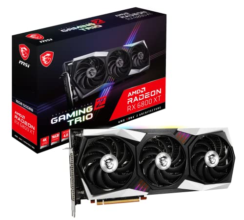 MSI Gaming AMD Radeon RX 6800 XT GAMING Z TRIO 16GB GDRR6 Graphics Card $569.99 - Amazon