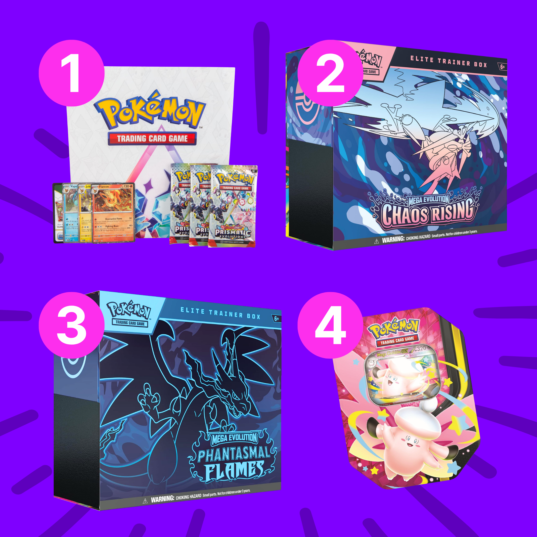 Pokémon TCG: Phantasmal Flames & Chaos Rising ETBs + More