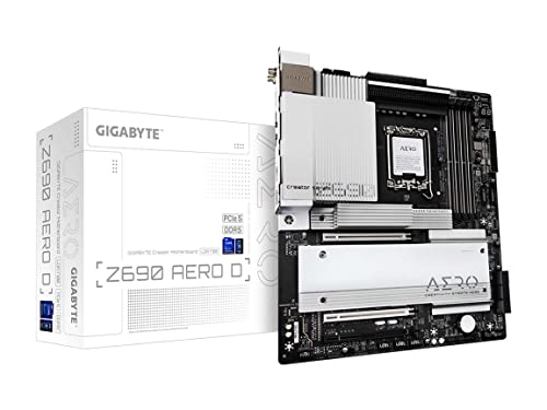 GIGABYTE Z690 AERO D LGA 1700 DDR5 PCIe 5.0 WiFi 6 10GbE LAN Dual Thunderbolt Motherboard $290