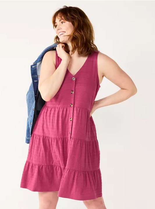 Women's Sonoma Goods For Life Sleeveless Tiered Knit Dress - $17.28
