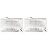 Amazon Basics Extension Cord, 13 Amps, 125V, 20 Foot, White - Pack of 2 $13.32