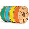 ELEGOO 4-Spool PLA/PETG 3D Printer Filament Bundles 4x1kg, 1.75mm +/- 0.02mm (Orange, Yellow, Sea Green, Sky Blue, and more) $39.99