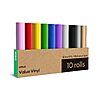Cricut Value Permanent Vinyl, Rainbow Sampler - 12in x 5ft Rolls (10 ct)