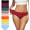 Eiggam Women's High-Cut Cotton Panties (10 Pack)