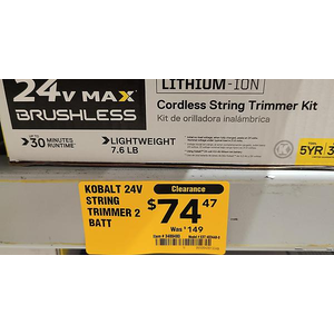 Kobalt 24v max brushless weed eater outlet