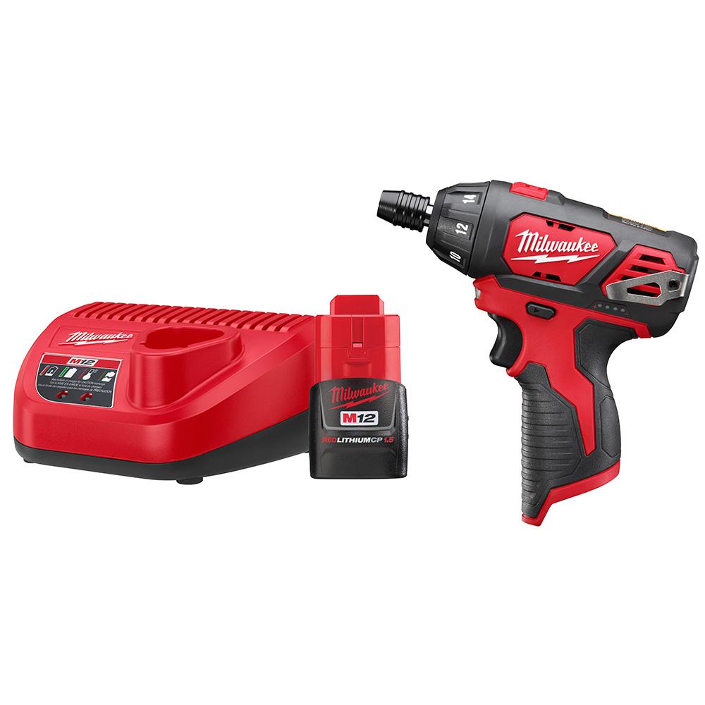 Milwaukee M12 12-Volt Lithium-Ion Cordless 1/4 in. Hex Screwdriver Kit with (1) 1.5Ah Battery and Charger $40.00 ymmv B&M