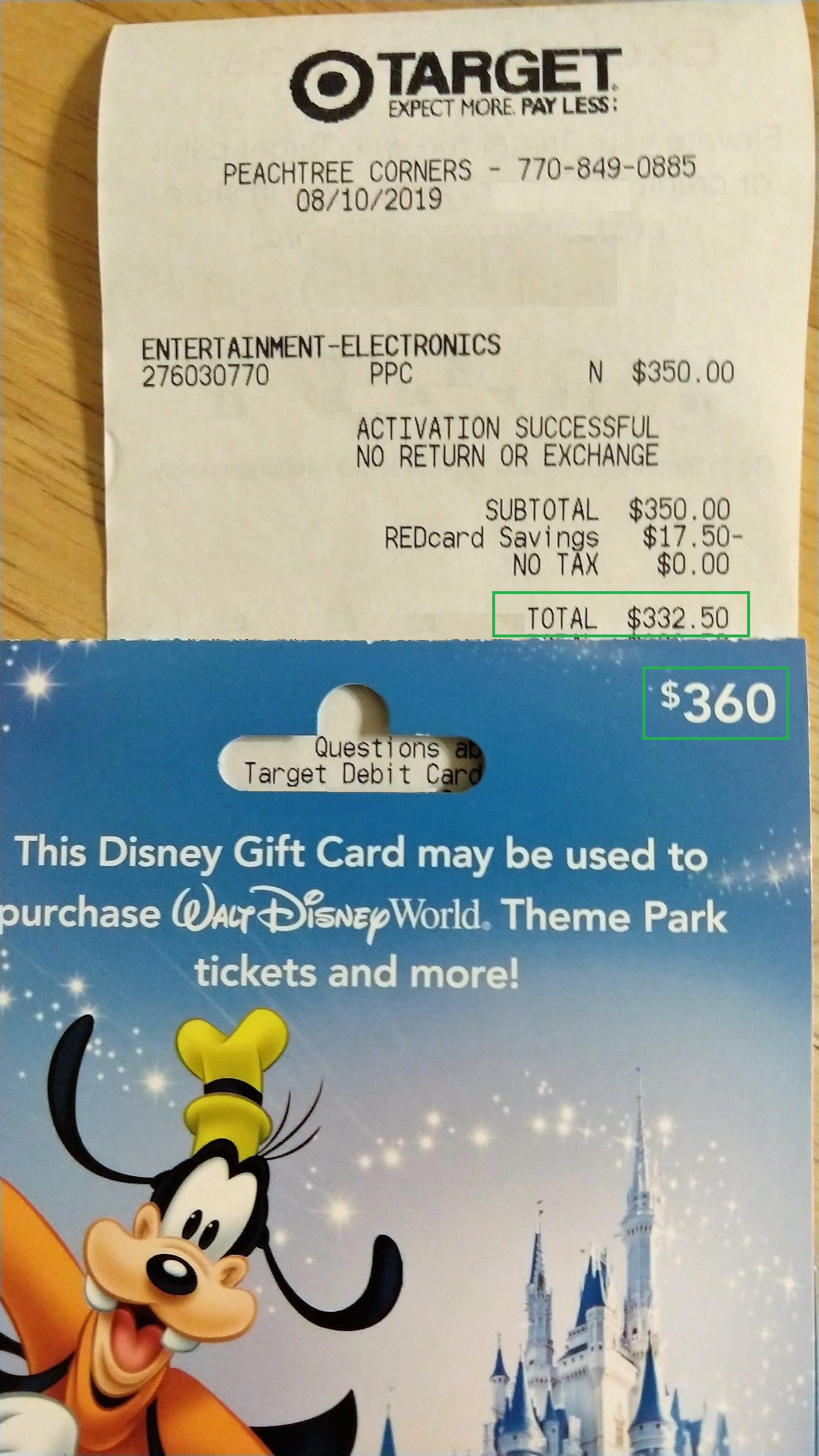 Target B&M YMMV, $360 Disney Gift Card for $333 after $10 ...