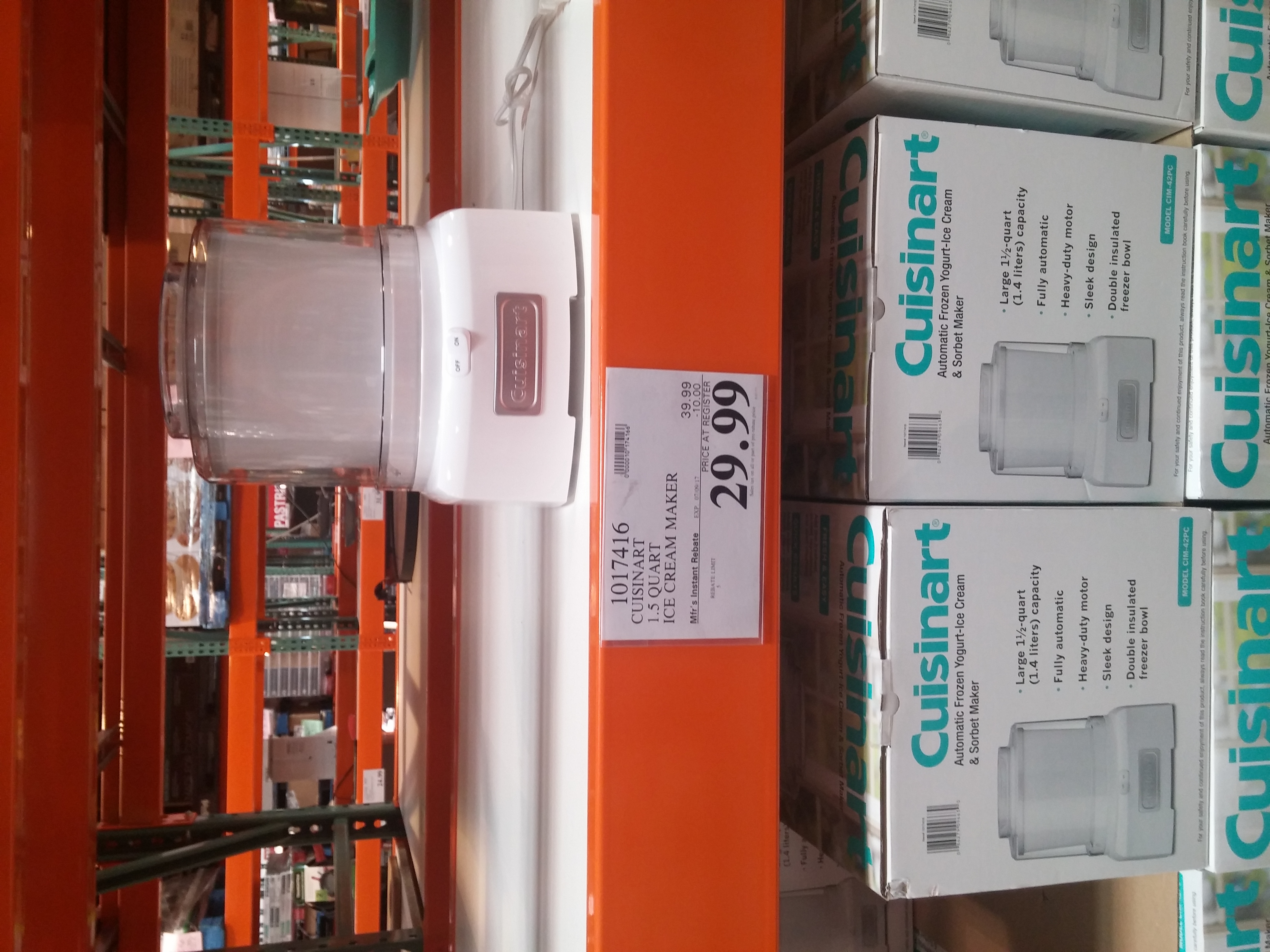 Cuisinart Ice Cream Maker Costco For 29 99 After 10 Instant