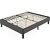 Zinus Curtis Upholstered Platform Bed Frame w/ Wood Slat Support (Dk. Grey, Queen) $49.99 + Free Shipping w/ Prime