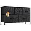 DWVO Storage Dresser w/ 5 Fabric Drawers (Black) $33.20 + Free Shipping w/ Prime or on $35+