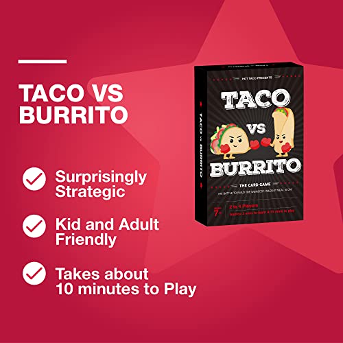 Taco vs Burrito Strategic Family Friendly Card Game $11 + Free Shipping w/ Prime or on $25+