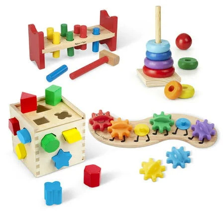Set of 4 Melissa & Doug Wooden Classic Rainbow Learning Toys $19.05 + Free Shipping w/ Walmart+ or on $35+