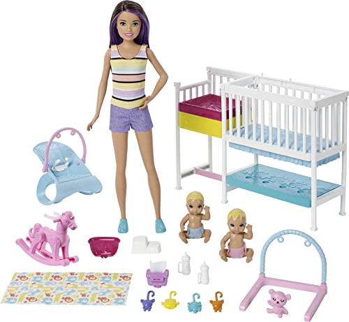 Barbie Nursery Playset w/ Skipper, 2 Baby Dolls, Crib & 10+ Accessories $18.40 + Free Shipping w/ Prime or on $25+