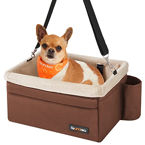 Feandrea Car Booster Seat for Small Dogs (Up to 18 lbs, Brown/ Beige) $26 + Free Shipping