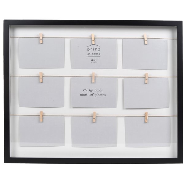 24"x19.20" Prinz Clothespin Wood Collage Picture Frame (Black) $14, More + Free S&H w/ Walmart+ or $35+