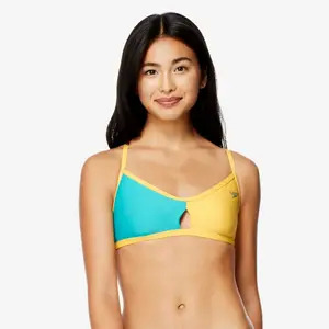 Speedo Women's Color Block Keyhole Bikini Swim Top (Lemon Chrome) $3, Color Block Cheeky Hipster Bikini Bottom (Blue) $3.30 & More + Free Shipping on $100+