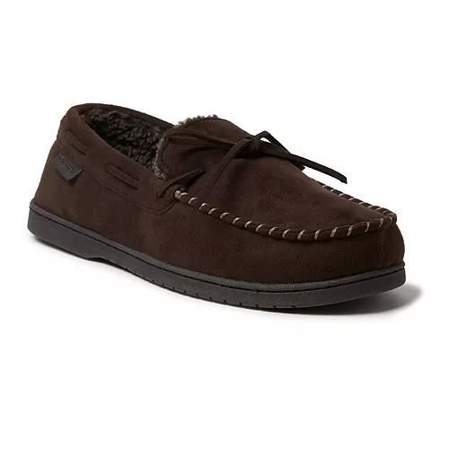 Dearfoams Men's Toby Microsuede Moccasin Slippers w/ Whipstitch (Coffee or Chestnut) $9.60 + Free Shipping on $49+