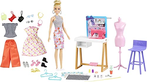 12" Barbie Fashion Designer Doll & Studio w/ 25+ Design & Fashion Accessories $15.60 + Free Shipping w/ Prime or on $25+