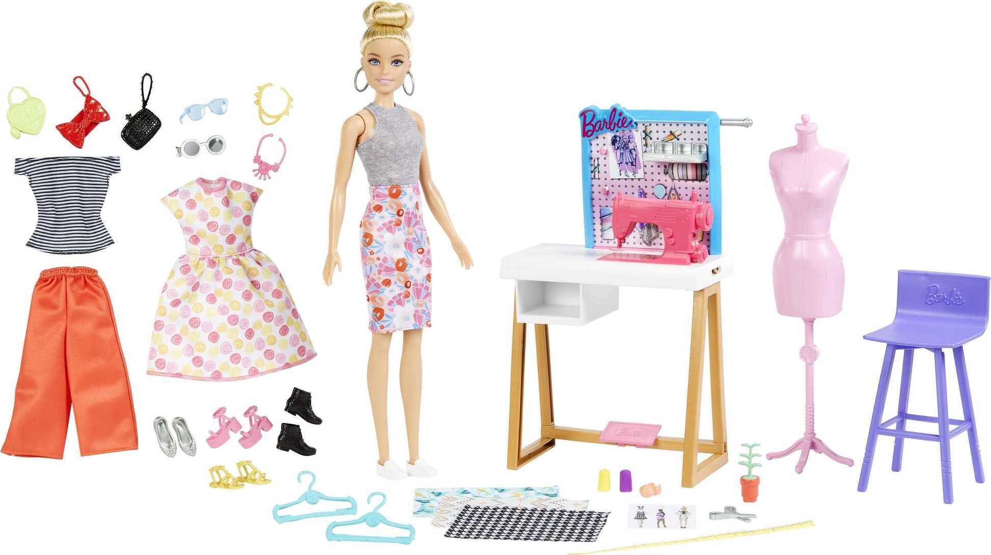 25-Piece Barbie Fashion Designer Doll w/ Design Studio Furniture, Accessories & Mannequin $12.95 + Free Shipping w/ Prime or on $25+
