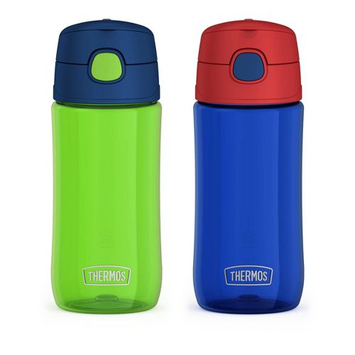2Pack Thermos Tritan Hydration 16Oz Bottle w/ Carry Handle (Blue/Lime