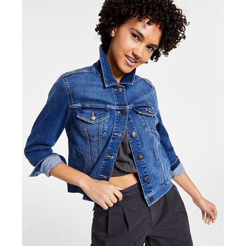 Calvin Klein Women's Denim Trucker Jacket (Malibu or White) $38.50 + Free Store Pickup at Macy's or Free S/H on $25+
