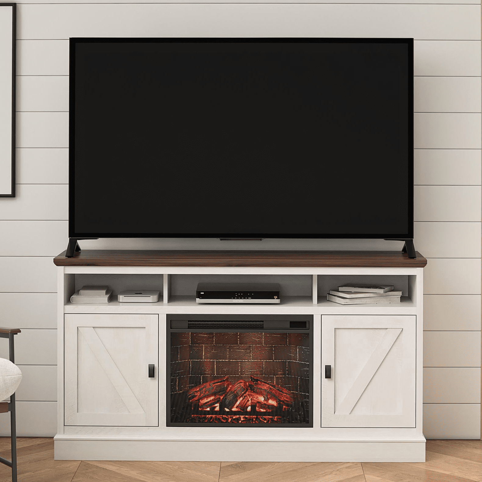 Ameriwood Home Ashton Lane Electric Fireplace TV Stand for TVs up to 65" (3 colors) $198 + Free Shipping
