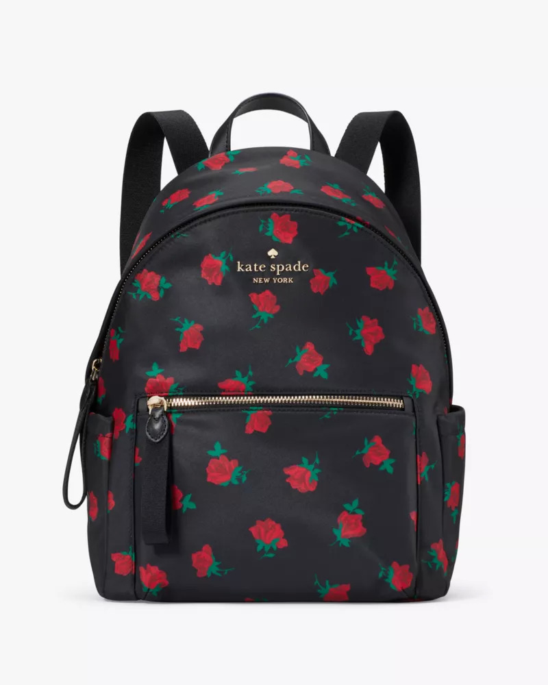 **Price Drop** Kate Spade Outlet Medium Backpack: Chelsea Rose Toss Printed or Chelsea Striped Nylon $71.20 + Free Shipping